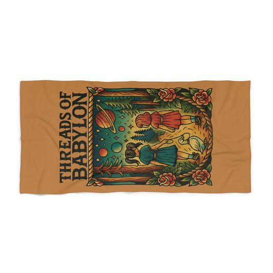 Threads of Babylon- The Path Beach Towel